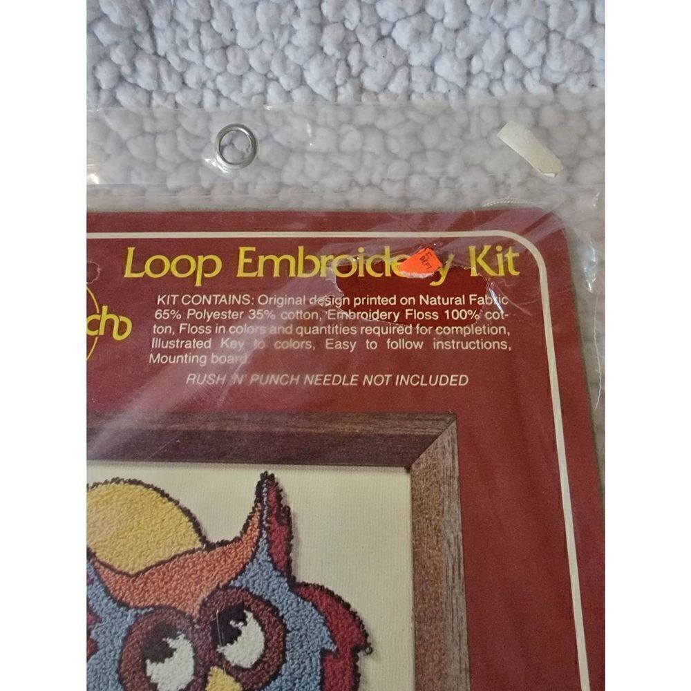 Owl Loop Embroidery Kith Colorful Rush N Punch Set Boye #7920 - Picture 2 of 3
